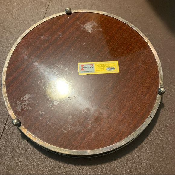 MCM Vintage Formica 12” & 14”Serving Tray silver plated - Picture 3 of 16